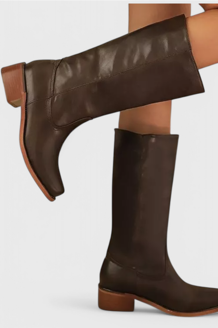 Boots For Women | Knee-High Rounded Front