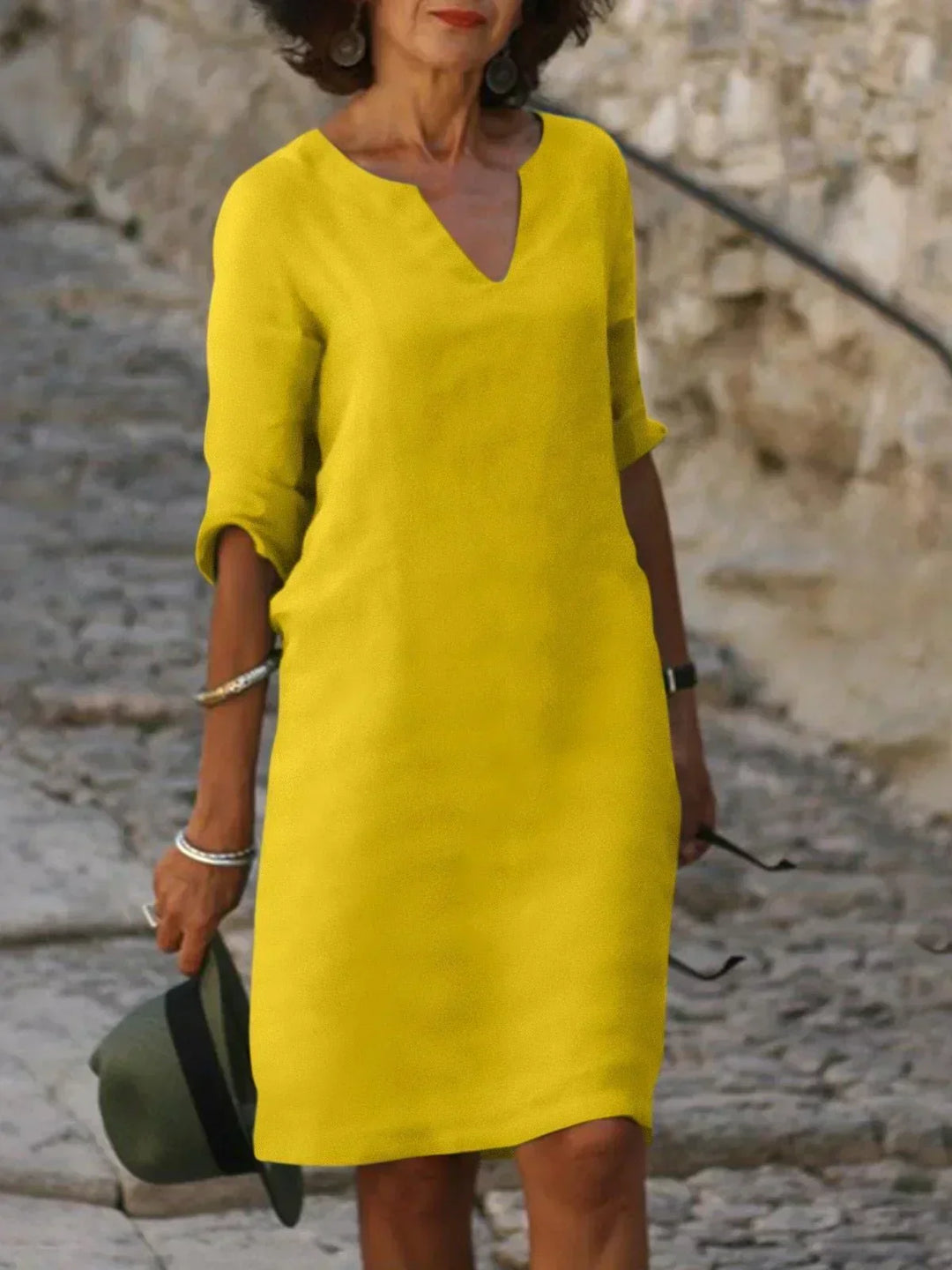Women's Dress |  3/4 Sleeve Loose Fit Mini