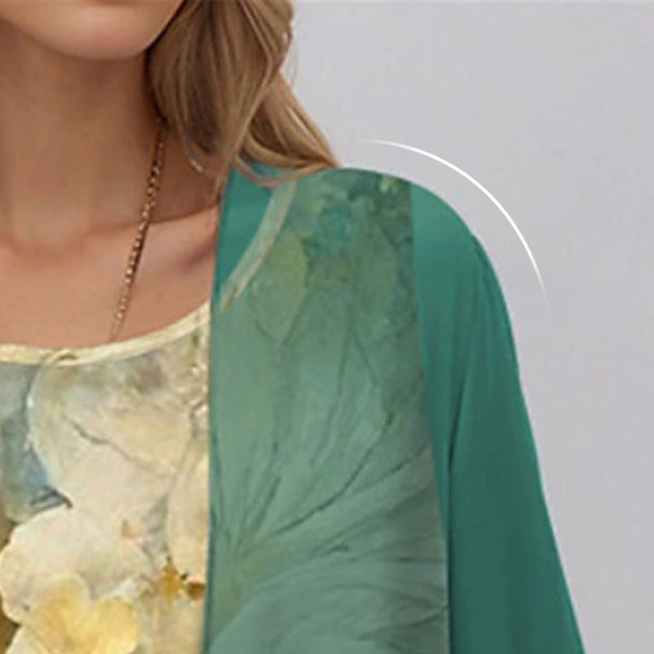 Women's Dress |  Open Front Overlay Midi