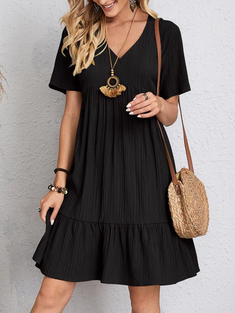 Women’s Dress | V-Neck Tiered Hemline
