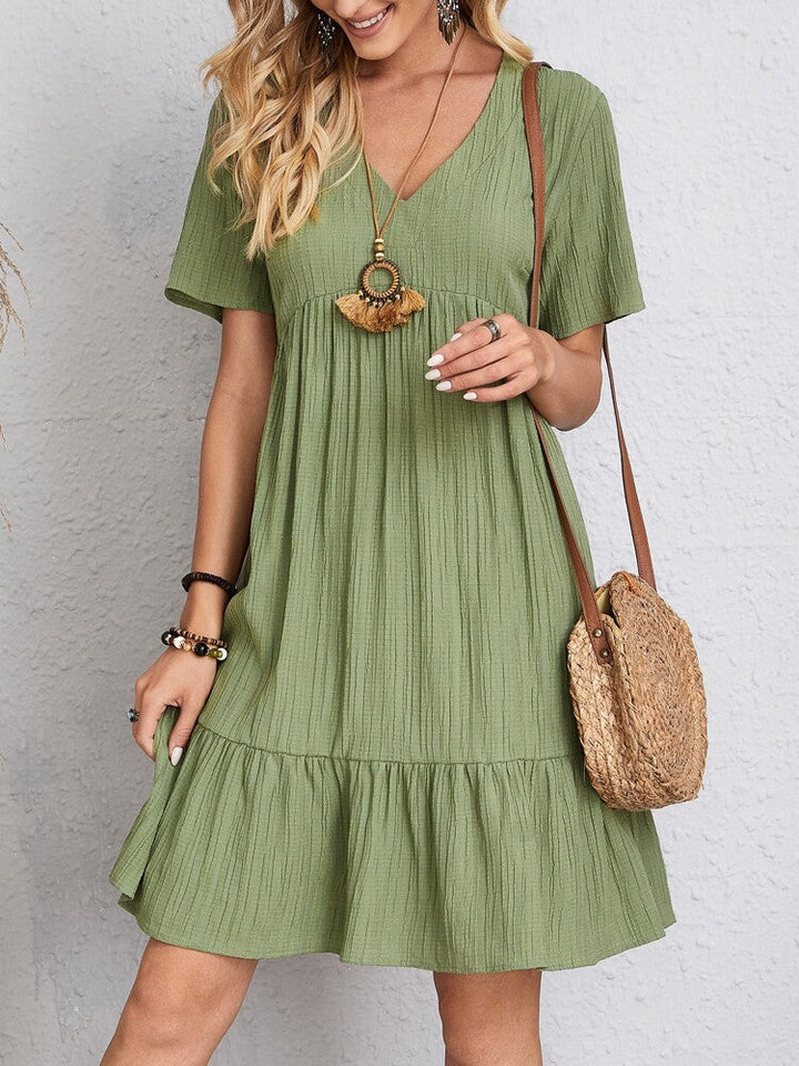 Women’s Dress | V-Neck Tiered Hemline
