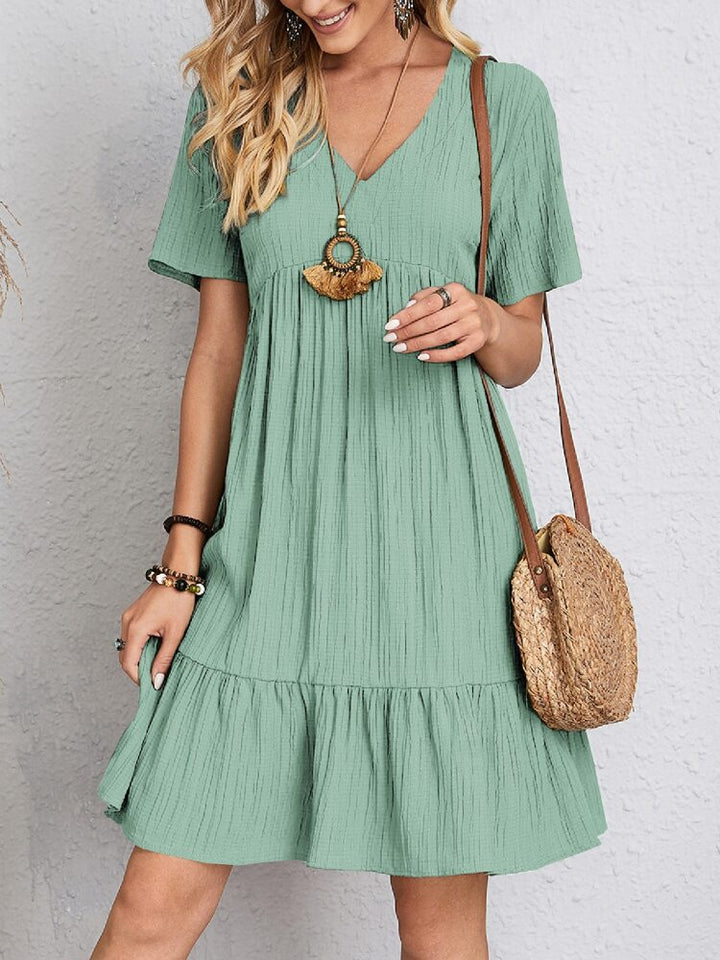 Women’s Dress | V-Neck Tiered Hemline