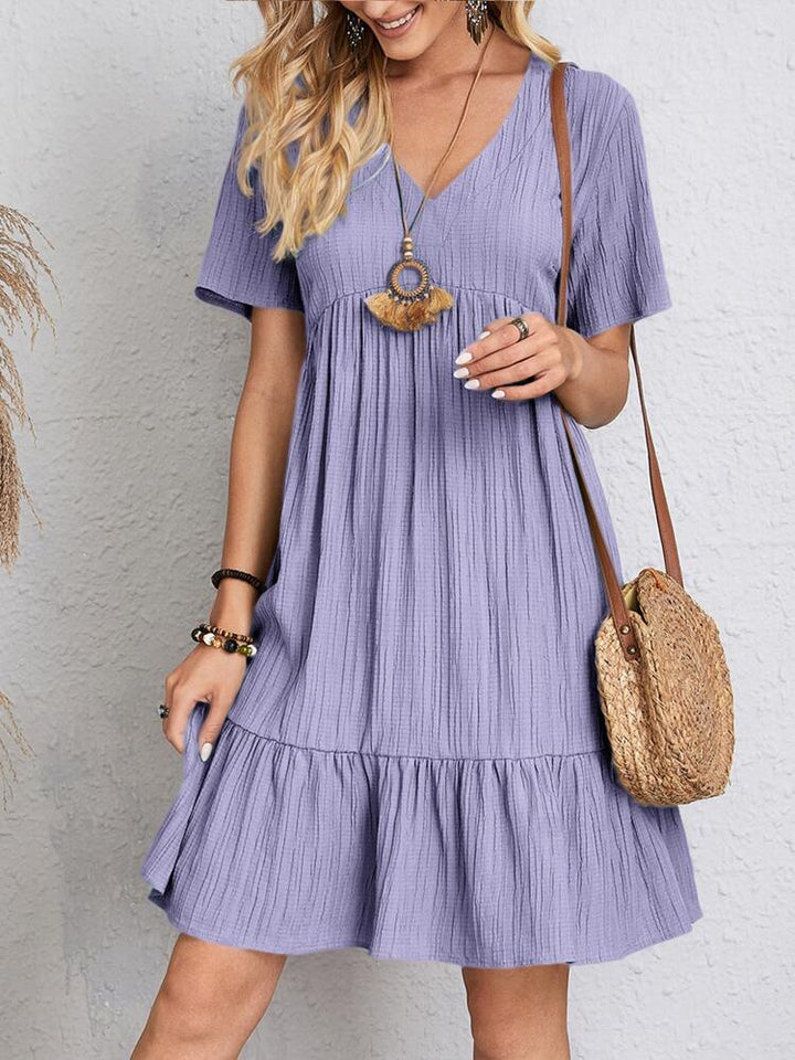 Women’s Dress | V-Neck Tiered Hemline