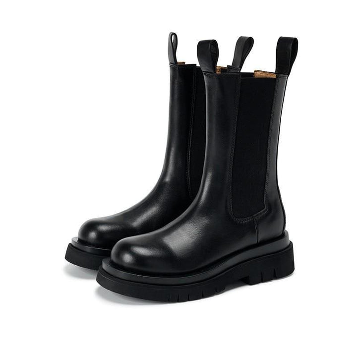 Boots For Women | Mid-calf Elastic Side Panels