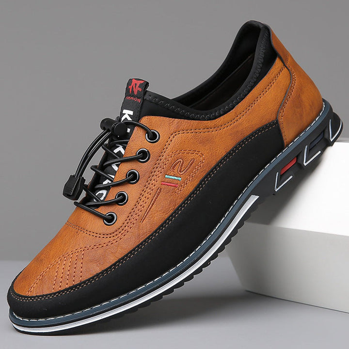 Walter | Men's Casual Lace-Up Faux Leather Low-Top Sneakers