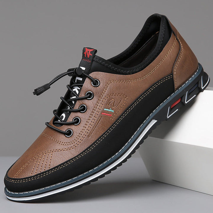 Walter | Men's Casual Lace-Up Faux Leather Low-Top Sneakers