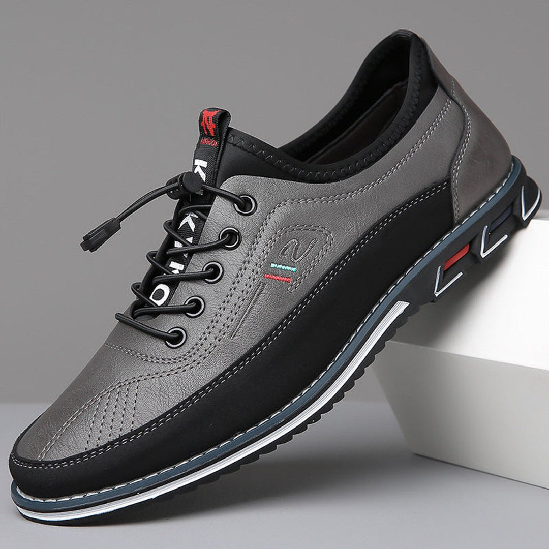Walter | Men's Casual Lace-Up Faux Leather Low-Top Sneakers