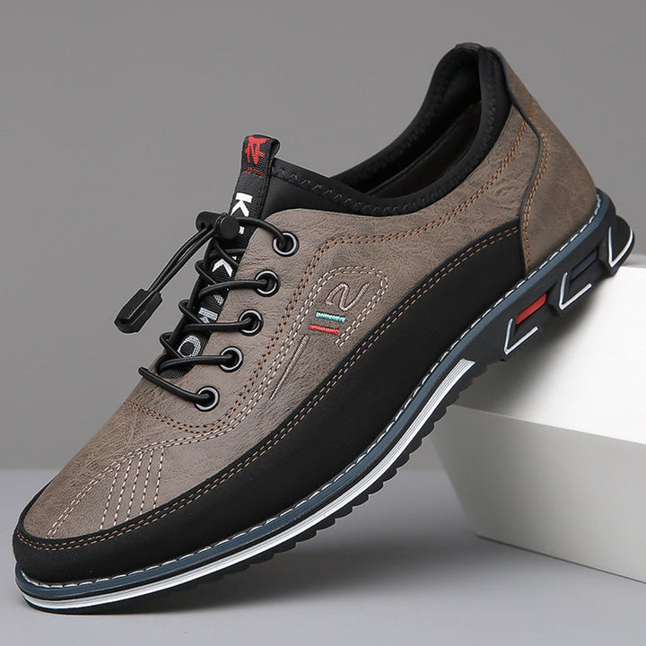 Walter | Men's Casual Lace-Up Faux Leather Low-Top Sneakers