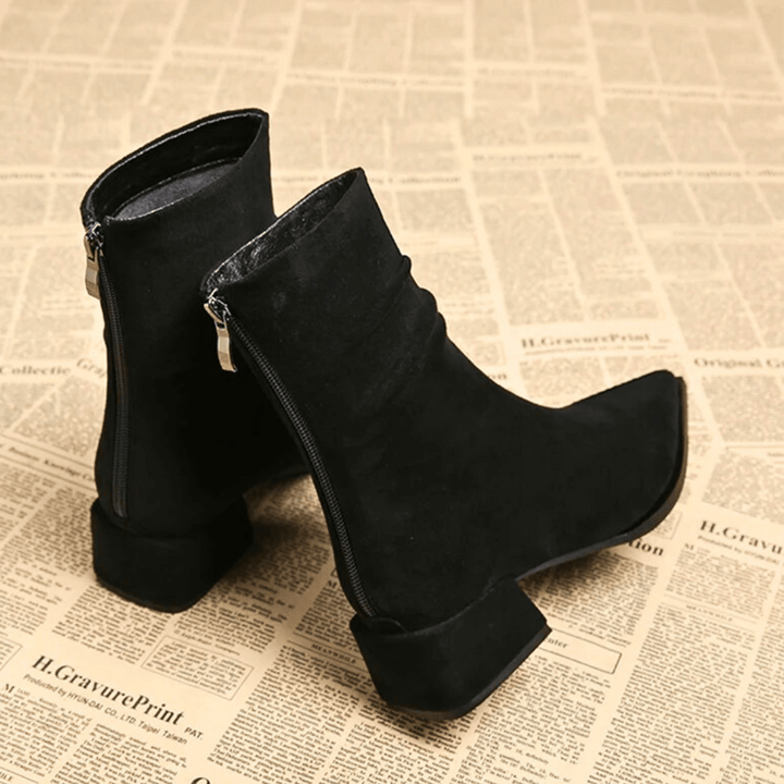 Boots For Women | Folded Upper Detail Pointed Toe