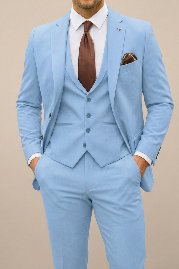 Zeke | Men's Modern Three-Piece Suit Set