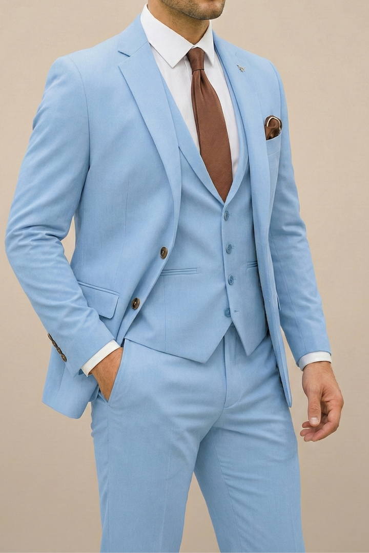 Zeke | Men's Modern Three-Piece Suit Set